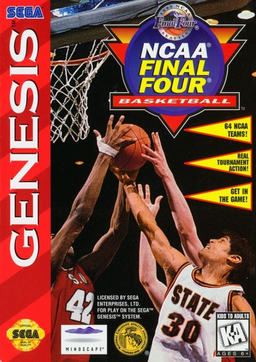 NCAA Final Four Basketball box art for Sega Genesis
